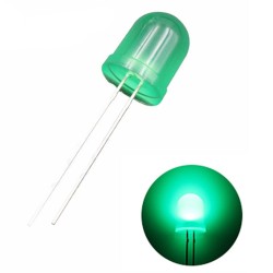 10MM LED  150mA  0.75w - VERTE