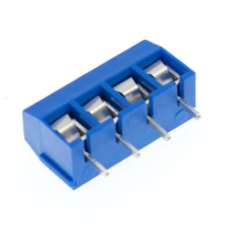 Bornier à vis KF301-4P bleu pour prototypage PCB
