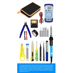 JCD Kit fer à souder avec multimètre numérique
