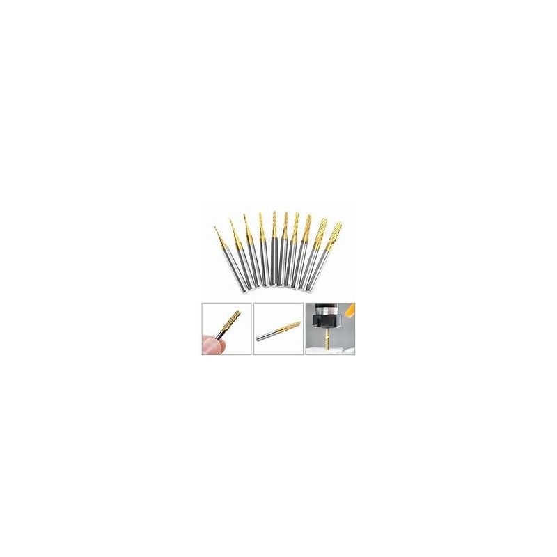 Box of 10 drill bits 0.8-3mm