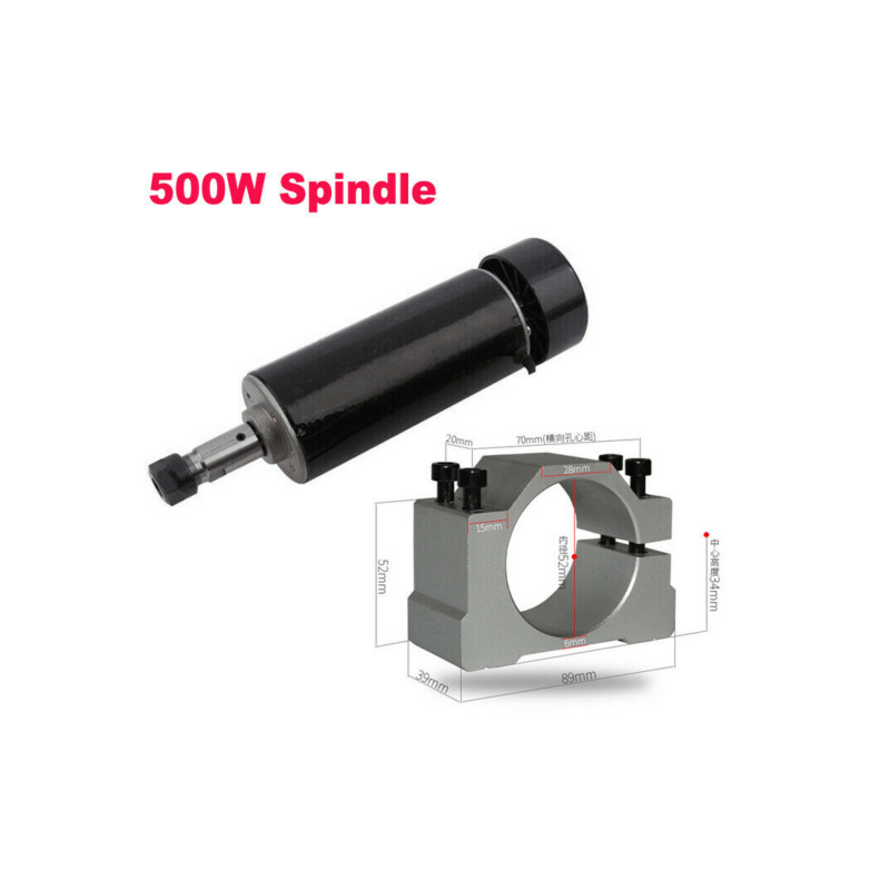 Pince 52mm+ Moteur de broche CNC 0,5 kW Broche ER11 500 W