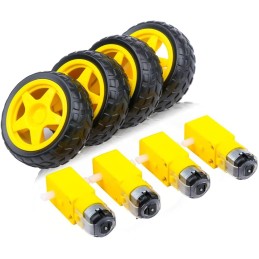 Motor and 60 mm wheel for smart car chassis