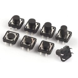 Push Button Micro Switches - 12mm x 12mm x 9,5mm