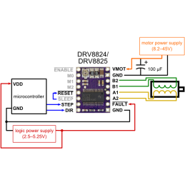 Pilote/Driver Moteur Pas à Pas DRV8825
