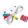 CAPTEUR CARDIAQUE ECG ARDUINO AD8232 AVEC CÂBLE TRIPLE ET ÉLECTRODES