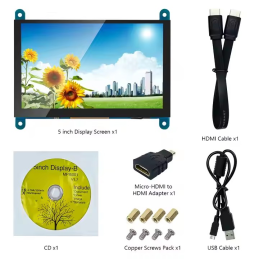 5-inch LCD touchscreen Raspberry Pi 800*480 display capacitive HDM-I monitor for Windows 10/8/7 Raspberry Pi touchscreen