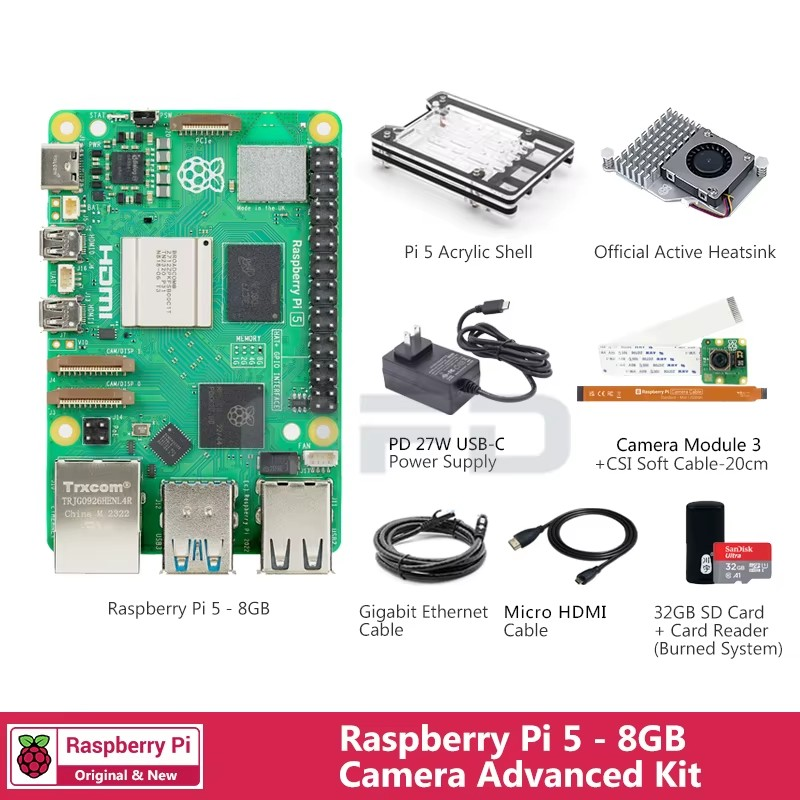 Raspberry Pi 5 8GB Kit PRO avec Caméra
