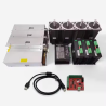 Kit CNC hybride DM860 12N.m 4 axes avec 4 moteurs pas à pas Nema 34 , 4 Drivers, 4 Alimentations et  une carte de control