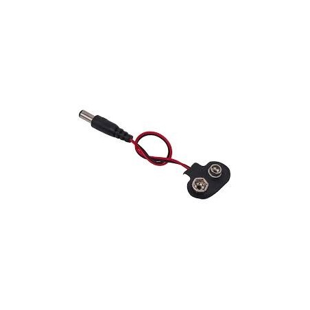 9V battery clip to male DC adapter for Arduino Uno R3