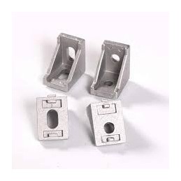 20x20 gusset bracket in Zn alloy, triangular structure for reinforcing aluminum profiles