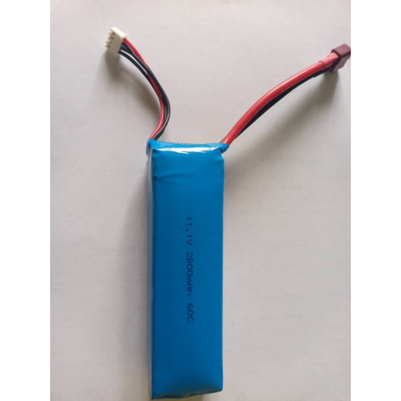 Batterie LiPo 60C 11.1V 2800mAh idéale pour drones, robots, appareils médicaux et projets électroniques