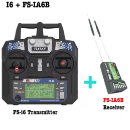 Flysky FS-i6 FS I6 2.4G 6ch transmitter with FS-iA6 or IA6B receiver, perfect for RC helicopter, airplane, drone, quadcopter