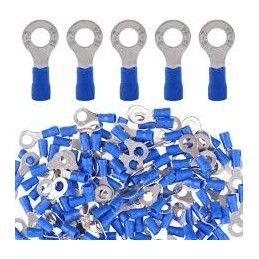 Pre-insulated ring crimp terminals, wire connector in electronics