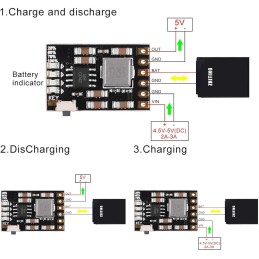 Chargeur de batterie Li-ion 2 A 5 V, module de décharge 3,7 V 4,2 V, carte de charge et d'amplification