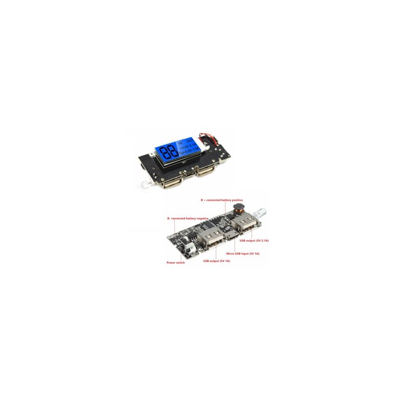 USB 5V 1A 2.1A 18650 Battery Charger Module PCB DIY for Mobile Power Bank