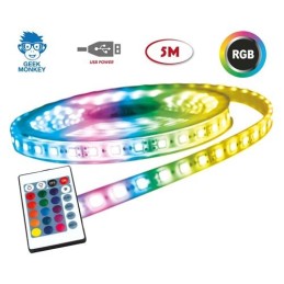 5m RGB LED Strip Kit SMD2835 with remote control, 4-color lighting